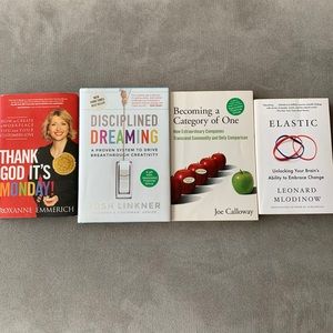 Four popular business, service, creativity books